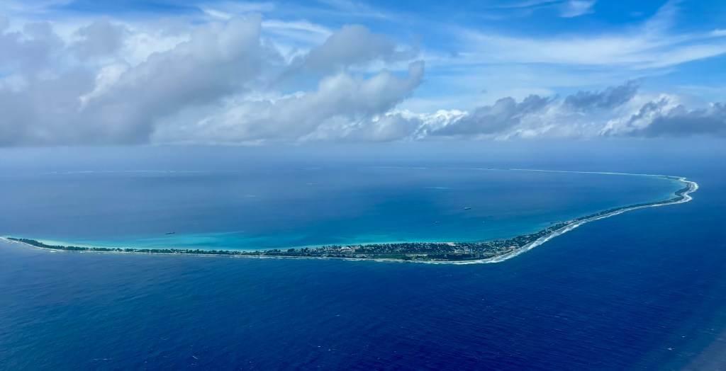 Funafuti, Tuvalu island as seen from the air